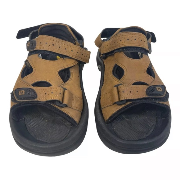 Footjoy 45692 FJ Men's 8 M Brown Strap Soft Spikes Golf Adjustable Sandals - Picture 7 of 7